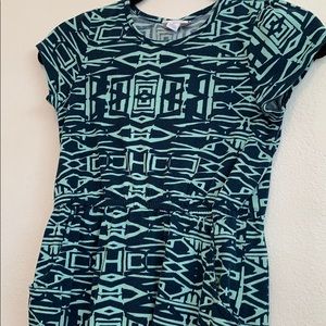 LulaRoe Girls Dress  Sz 12 Blue/Teal
